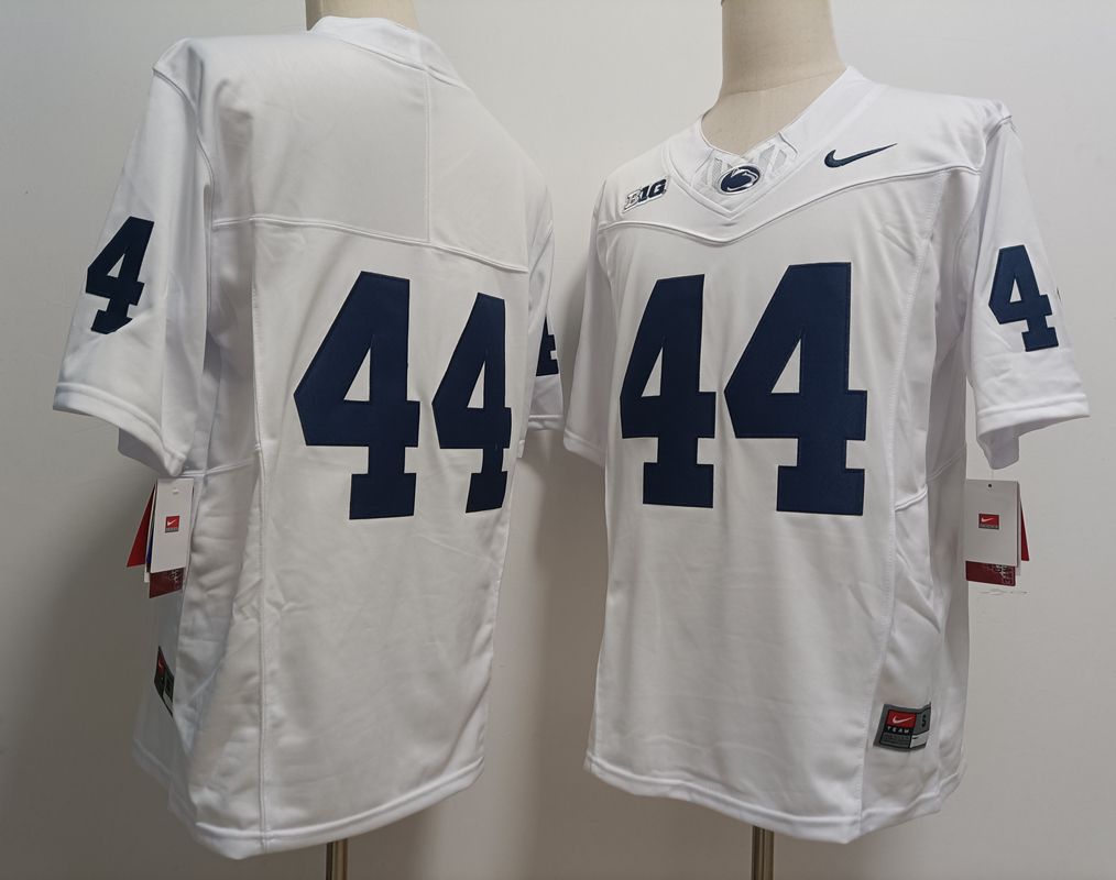Men Penn State Natty Lions #44 No Name White Nike 2025 NCAA Jersey